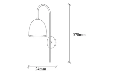 Vegg lampe Thela Svart - Antrasitt - Belysning - Innendørsbelysning & Lamper - Soveromslampe - Sengelamper - Sengelampe vegg