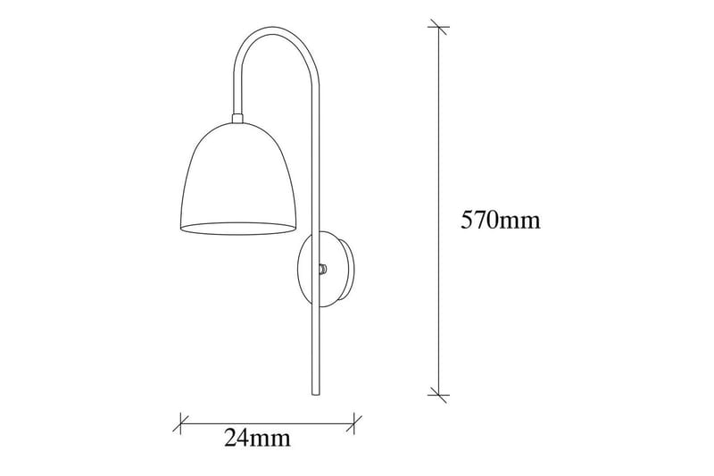 Vegg lampe Thela Svart - Antrasitt - Belysning - Innendørsbelysning & Lamper - Soveromslampe - Sengelamper - Sengelampe vegg
