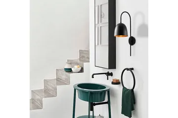 Vegg lampe Thela Svart - Antrasitt - Belysning - Innendørsbelysning & Lamper - Soveromslampe - Sengelamper - Sengelampe vegg