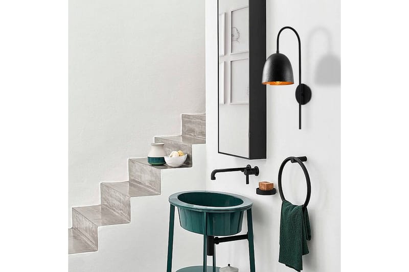 Vegg lampe Thela Svart - Antrasitt - Belysning - Innendørsbelysning & Lamper - Soveromslampe - Sengelamper - Sengelampe vegg