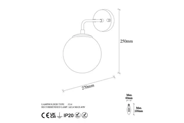 Vegg lampe Tolra Vintage Transparent - Vintage Transparent - Belysning - Innendørsbelysning & Lamper - Soveromslampe - Sengelamper - Sengelampe vegg