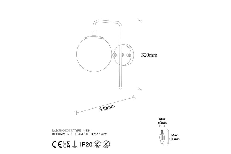 Vegg lampe Tolra Vintage - Vintage - Belysning - Innendørsbelysning & Lamper - Soveromslampe - Sengelamper - Sengelampe vegg