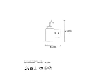 Vegg lampe Yalara Gull - Gull - Belysning - Innendørsbelysning & Lamper - Soveromslampe - Sengelamper - Sengelampe vegg