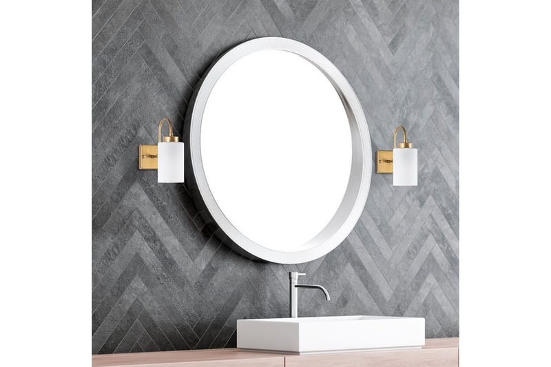 Vegg lampe Yalara Hvit / Gull - Hvit / Gull - Belysning - Innendørsbelysning & Lamper - Soveromslampe - Sengelamper - Sengelampe vegg