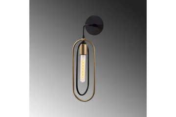 Vegg lampe Pindor Svart / Gull - Gull/Svart - Belysning - Innendørsbelysning & Lamper - Soveromslampe - Sengelamper - Sengelampe vegg