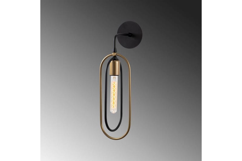 Vegg lampe Pindor Svart / Gull - Gull/Svart - Belysning - Innendørsbelysning & Lamper - Soveromslampe - Sengelamper - Sengelampe vegg