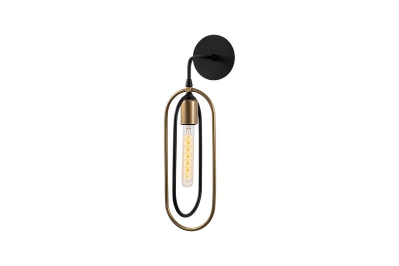 Vegg lampe Pindor Svart / Gull - Gull/Svart - Belysning - Innendørsbelysning & Lamper - Soveromslampe - Sengelamper - Sengelampe vegg