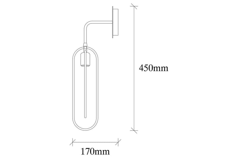 Vegg lampe Pindor Svart / Gull - Gull/Svart - Belysning - Innendørsbelysning & Lamper - Soveromslampe - Sengelamper - Sengelampe vegg