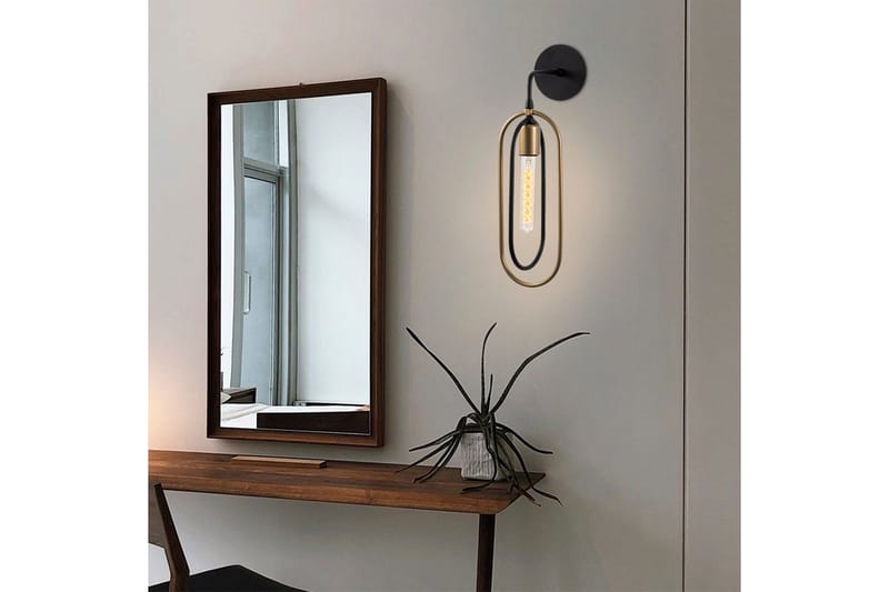 Vegg lampe Pindor Svart / Gull - Gull/Svart - Belysning - Innendørsbelysning & Lamper - Soveromslampe - Sengelamper - Sengelampe vegg
