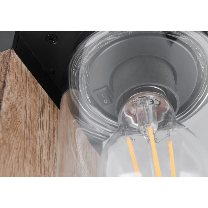 Vegglampe Ardila - Tre/mattsvart - Belysning - Innendørsbelysning & Lamper - Soveromslampe - Sengelamper - Sengelampe vegg