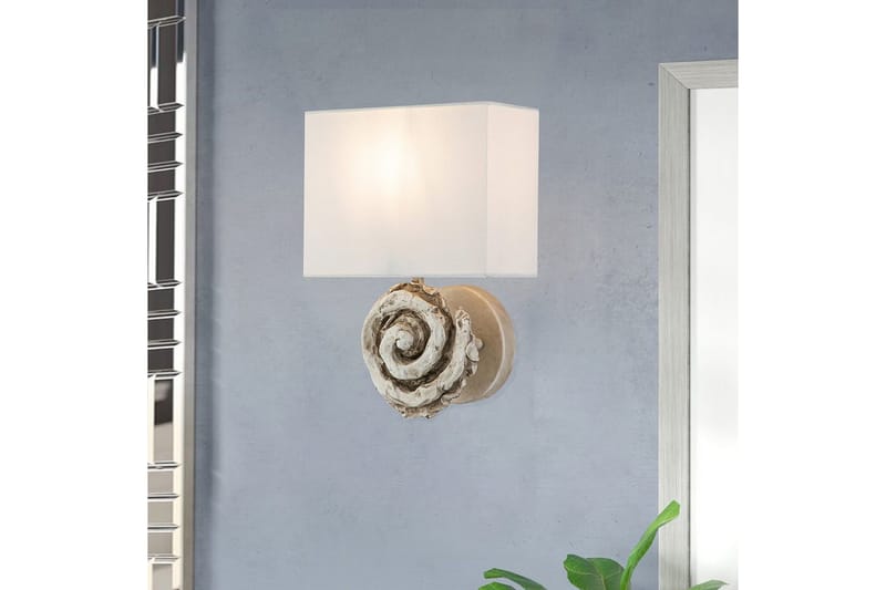 Vegglampe Flambeau Virvel Benhvit - Benhvit - Belysning - Innendørsbelysning & Lamper - Soveromslampe - Sengelamper - Sengelampe vegg