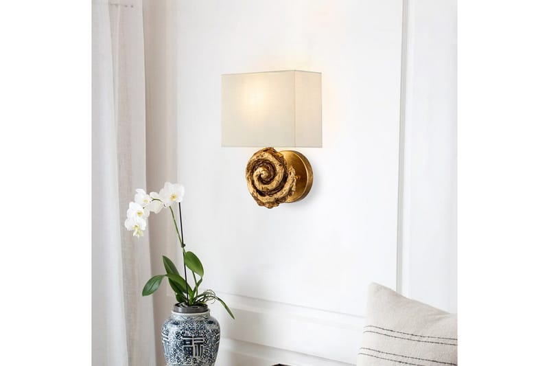Vegglampe Flambeau Virvel Gullblad - Gullblad - Belysning - Innendørsbelysning & Lamper - Soveromslampe - Sengelamper - Sengelampe vegg
