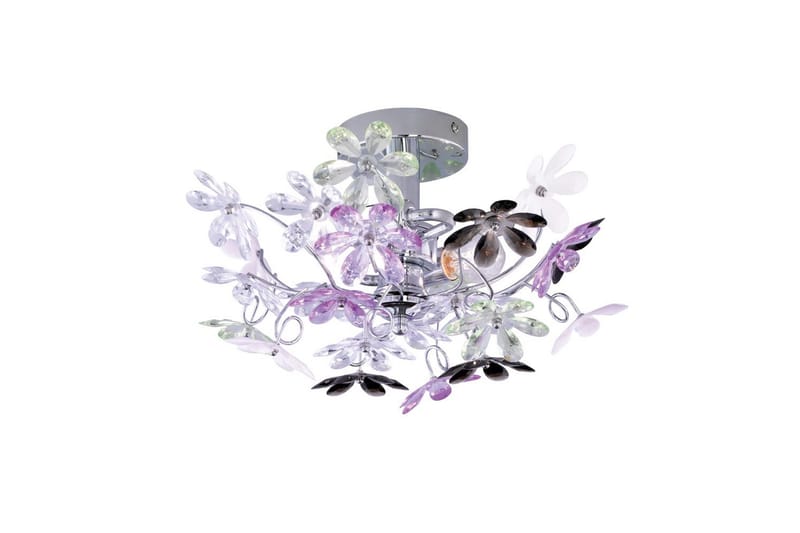 Vegglampe Flower, Krom