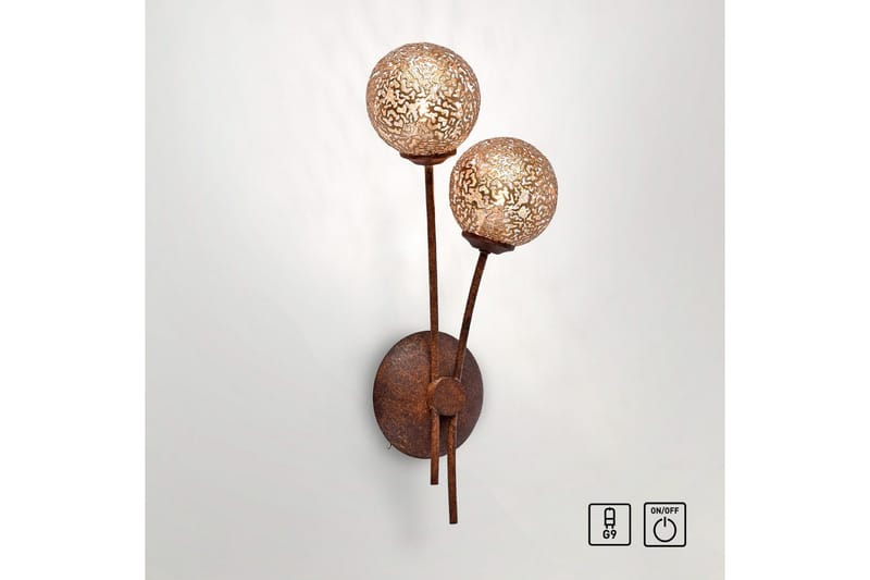 Vegglampe Greta - 19x44x14 cm - Belysning - Innendørsbelysning & Lamper - Soveromslampe - Sengelamper - Sengelampe vegg