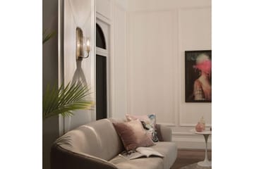 Vegglampe Kichler Kimrose Børstet naturlig messing - Børstet naturlig messing - Belysning - Innendørsbelysning & Lamper - Soveromslampe - Sengelamper - Sengelampe vegg