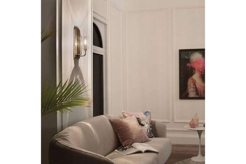 Vegglampe Kichler Kimrose Børstet naturlig messing - Børstet naturlig messing - Belysning - Innendørsbelysning & Lamper - Soveromslampe - Sengelamper - Sengelampe vegg