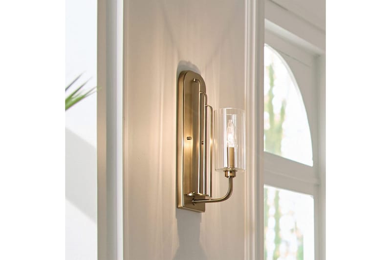Vegglampe Kichler Kimrose Børstet naturlig messing - Børstet naturlig messing - Belysning - Innendørsbelysning & Lamper - Soveromslampe - Sengelamper - Sengelampe vegg