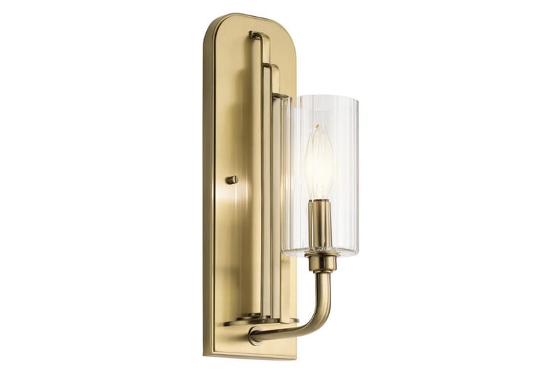Vegglampe Kichler Kimrose Børstet naturlig messing - Børstet naturlig messing - Belysning - Innendørsbelysning & Lamper - Soveromslampe - Sengelamper - Sengelampe vegg