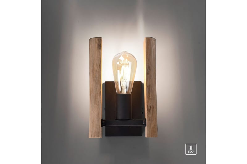 Vegglampe Log - 15x25x17 cm - Belysning - Innendørsbelysning & Lamper - Soveromslampe - Sengelamper - Sengelampe vegg