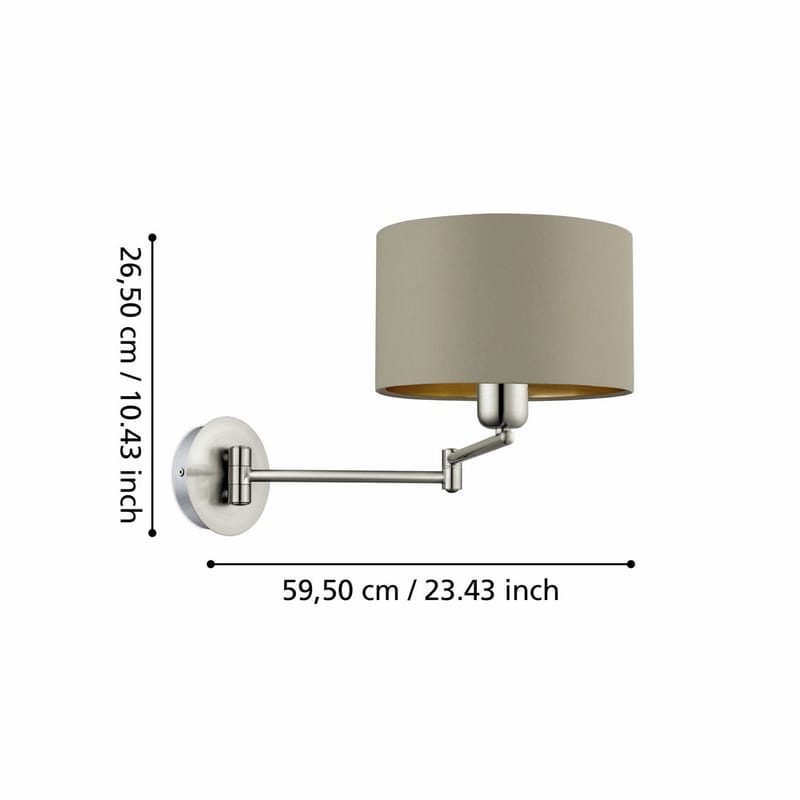 Vegglampe Maserlo - 23 cm - Belysning - Innendørsbelysning & Lamper - Soveromslampe - Sengelamper - Sengelampe vegg