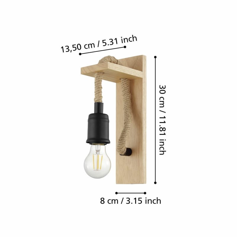 Vegglampe Rampside - 8 cm - Belysning - Innendørsbelysning & Lamper - Soveromslampe - Sengelamper - Sengelampe vegg
