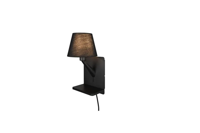 Vegglampe TRIO Comfort Matt svart, Matt svart