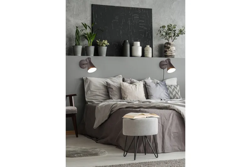 Vegglampe TRIO Enzo Matt svart - Matt svart - Belysning - Innendørsbelysning & Lamper - Soveromslampe - Sengelamper - Sengelampe vegg