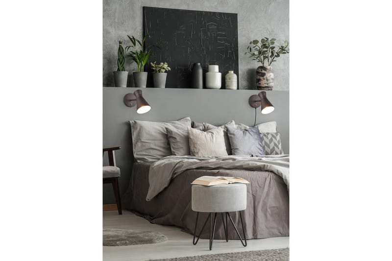 Vegglampe TRIO Enzo Matt svart - Matt svart - Belysning - Innendørsbelysning & Lamper - Soveromslampe - Sengelamper - Sengelampe vegg