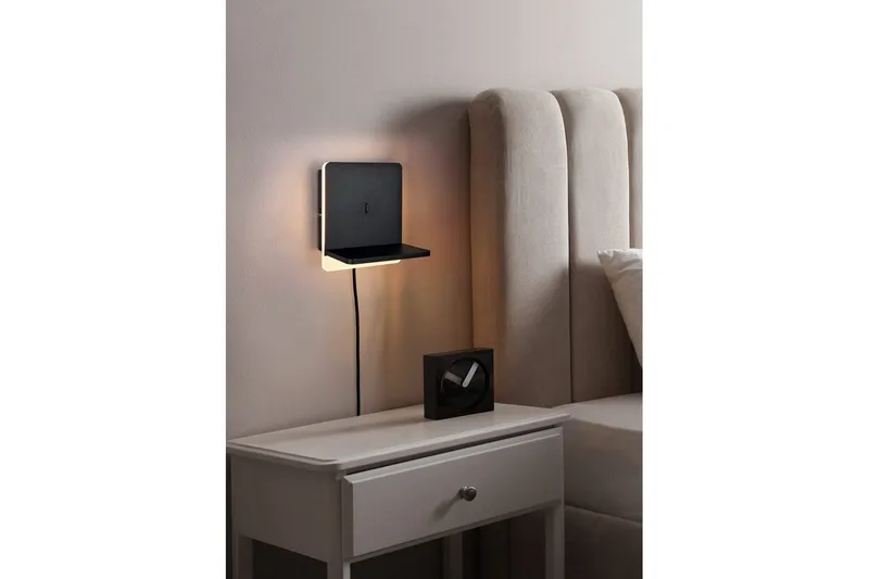 Vegglampe TRIO Fairfield Matt svart - Matt svart - Belysning - Innendørsbelysning & Lamper - Soveromslampe - Sengelamper - Sengelampe vegg