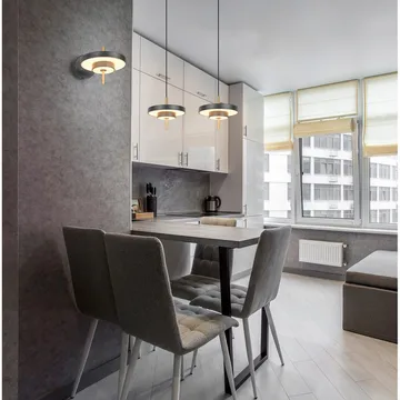 Vegglampe TRIO Keaton - Matt svart/Messing - Belysning - Innendørsbelysning & Lamper - Soveromslampe - Sengelamper - Sengelampe vegg