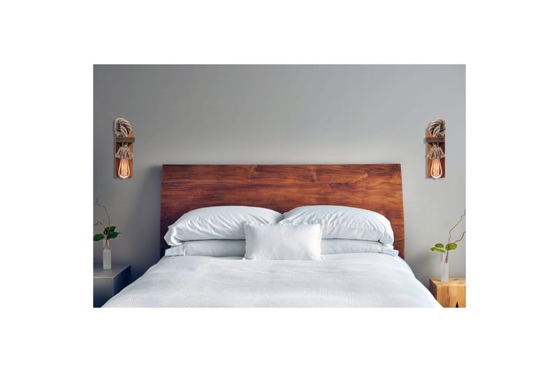 Vegglampesett (2 deler) Giuseppe Duo Brun / Gull - Brun/Gull - Belysning - Innendørsbelysning & Lamper - Soveromslampe - Sengelamper - Sengelampe vegg