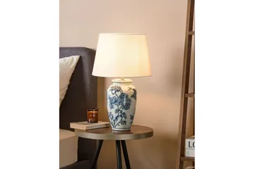 Virhal Bordlampe 54 cm E27 - Hvit/Blå - Belysning - Innendørsbelysning & Lamper - Soveromslampe - Sengelamper - Nattbordslampe stående