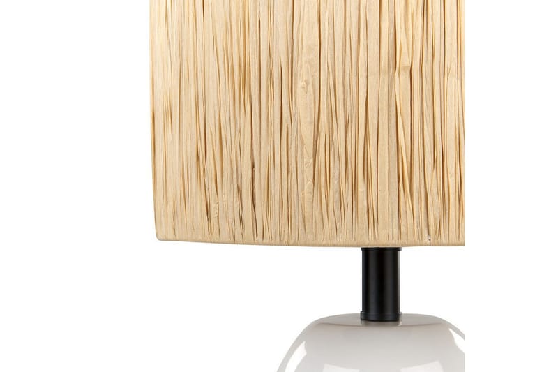 Yadasi Bordlampe 46 cm E27 - Hvit/Natur - Belysning - Innendørsbelysning & Lamper - Soveromslampe - Sengelamper - Nattbordslampe stående