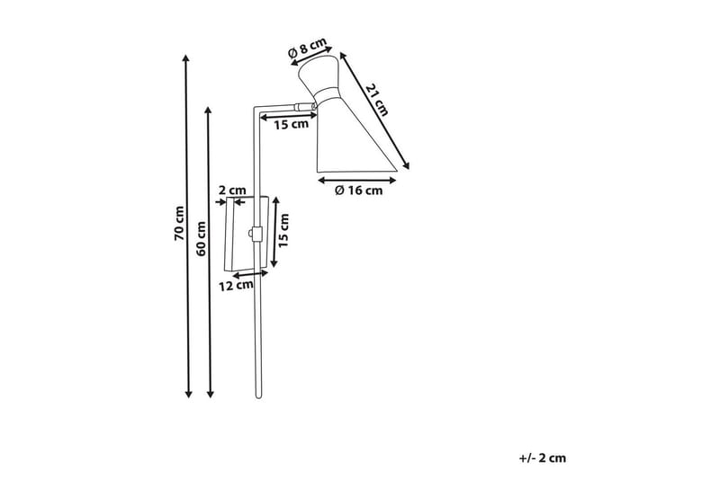 Yassil Vegglampe E27 E27 - Svart - Belysning - Innendørsbelysning & Lamper - Soveromslampe - Sengelamper - Sengelampe vegg