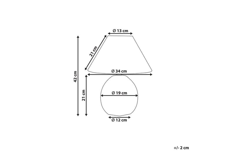 Zakel Bordlampe 42 cm E27 - Kremhvit/Svart - Belysning - Innendørsbelysning & Lamper - Soveromslampe - Sengelamper - Nattbordslampe stående