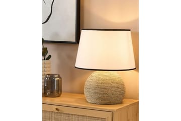 Zannone Bordlampe 46 cm E27 - Lyst tre/Hvit - Belysning - Innendørsbelysning & Lamper - Soveromslampe - Sengelamper - Nattbordslampe stående