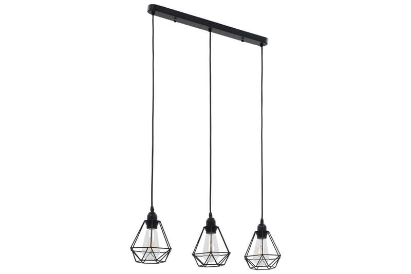 Taklampe med diamant-design svart 3 x E27 lysprer - Svart - Kjøkkenlampe & taklampe kjøkken - Vinduslampe - Taklampe soverom - Pendellamper & Hengelamper - Lamper gang - Taklampe stue - Vinduslampe hengende - Taklampe