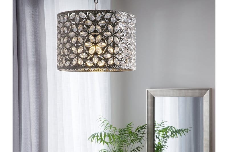 Taklampe Sajo 30 cm - Sølv - Taklampe - Vinduslampe - Lamper gang - Pendellamper & Hengelamper - Kjøkkenlampe & taklampe kjøkken - Taklampe stue - Vinduslampe hengende - Taklampe soverom
