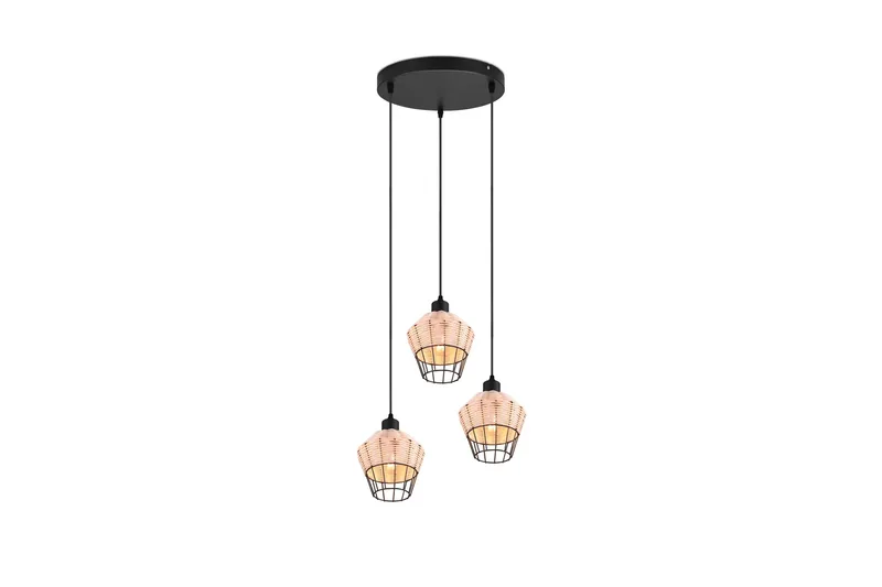 Borka Pendellampe 3 Lamper E27 Rotting, Trio Lighting
