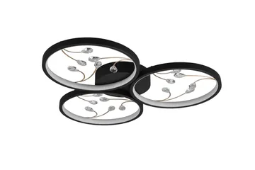 Groovy LED-Taklampe 3-os Mattsvart/Gull - Belysning - Innendørsbelysning & Lamper - Soveromslampe - Taklampe soverom