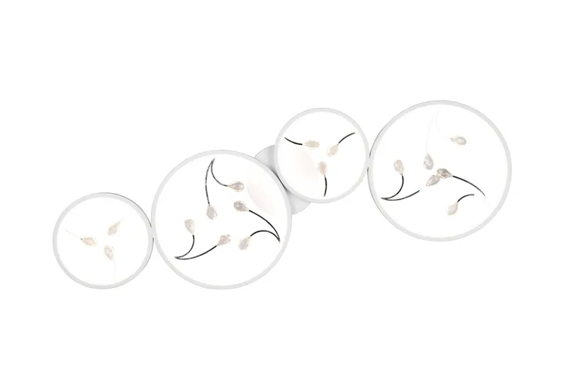 Groovy LED-Taklampe 4-os Matthvit/Krom - Belysning - Innendørsbelysning & Lamper - Soveromslampe - Taklampe soverom