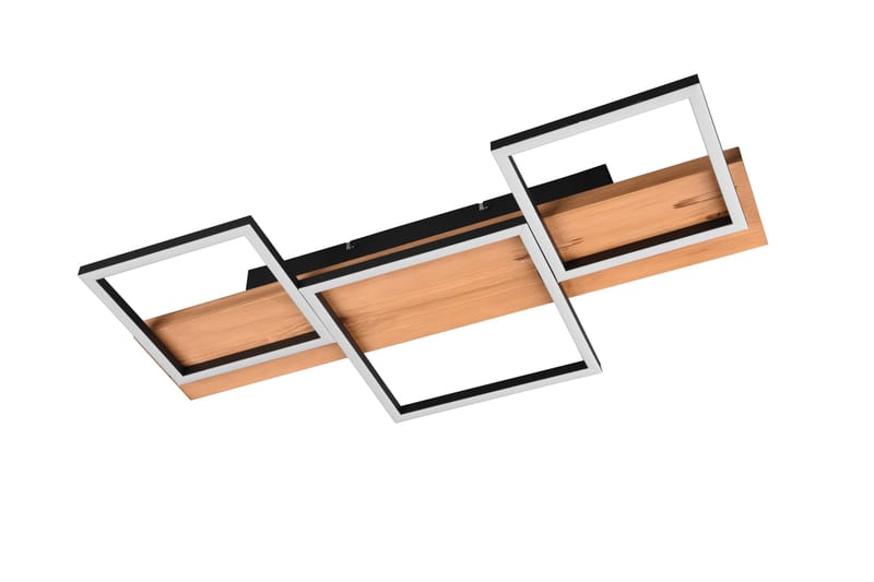 Harper LED-Taklampe 65 cm Mattsvart/Tre - Belysning - Innendørsbelysning & Lamper - Soveromslampe - Taklampe soverom