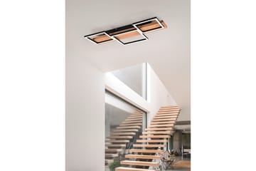 Harper LED-Taklampe 65 cm Mattsvart/Tre - Belysning - Innendørsbelysning & Lamper - Soveromslampe - Taklampe soverom