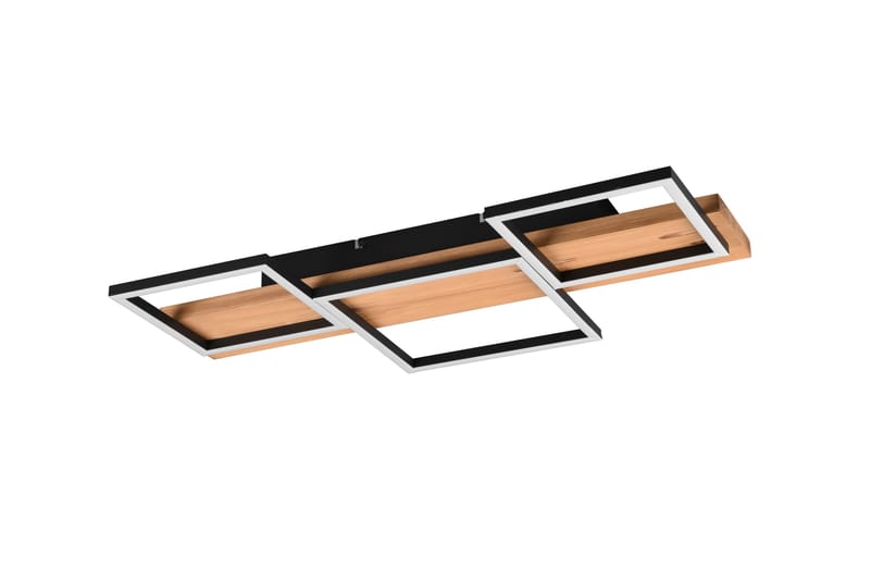 Harper LED-Taklampe 65 cm Mattsvart/Tre - Belysning - Innendørsbelysning & Lamper - Soveromslampe - Taklampe soverom