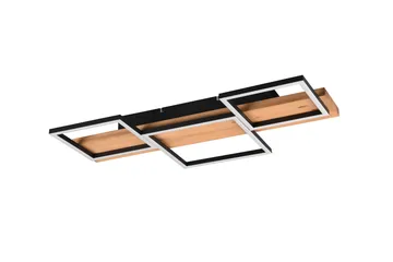 Harper LED-Taklampe 65 cm Mattsvart/Tre - Belysning - Innendørsbelysning & Lamper - Soveromslampe - Taklampe soverom