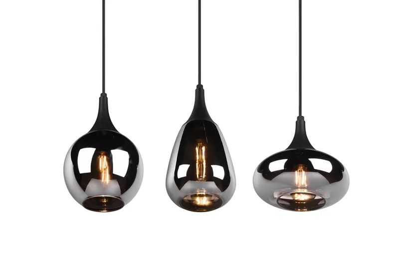 Lumina Pendellampe 3-os E14 Mattsvart - Belysning - Innendørsbelysning & Lamper - Soveromslampe - Taklampe soverom