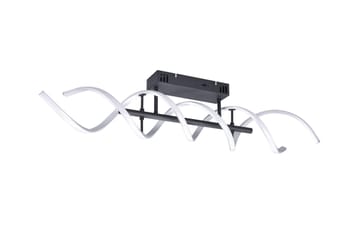 Sequence LED-Taklampe Børstet Aluminium/Matt Svart - Trio Lighting - Belysning - Innendørsbelysning & Lamper - Soveromslampe - Taklampe soverom