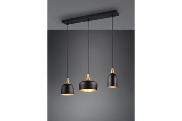 Trio Lighting Chiraz Taklampe 3L E27 matt svart/matt messing - Belysning - Innendørsbelysning & Lamper - Soveromslampe - Taklampe soverom