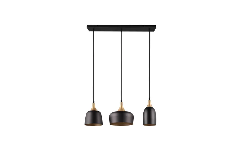 Trio Lighting Chiraz Taklampe 3L E27 matt svart/matt messing - Belysning - Innendørsbelysning & Lamper - Soveromslampe - Taklampe soverom