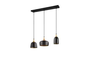 Trio Lighting Chiraz Taklampe 3L E27 matt svart/matt messing - Belysning - Innendørsbelysning & Lamper - Soveromslampe - Taklampe soverom